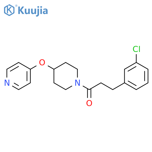 3-(3-chlorophenyl)-1-[4-(pyridin-4-yloxy)piperidin-1-yl]propan-1-one structure