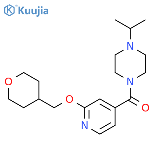 (4-isopropylpiperazin-1-yl)(2-((tetrahydro-2H-pyran-4-yl)methoxy)pyridin-4-yl)methanone structure