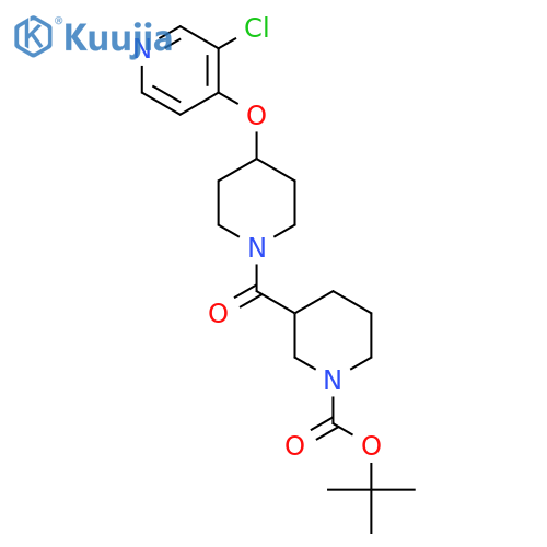tert-butyl 3-{4-(3-chloropyridin-4-yl)oxypiperidine-1-carbonyl}piperidine-1-carboxylate structure