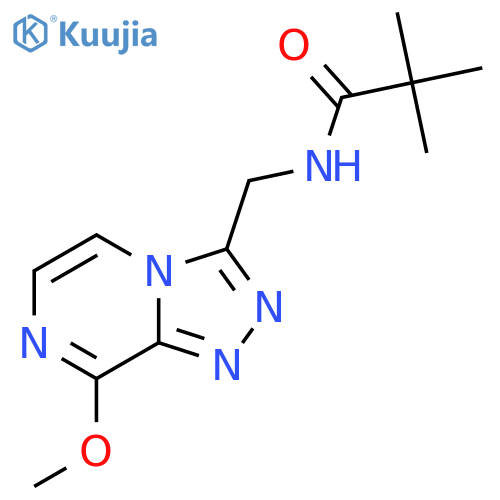 N-({8-methoxy-1,2,4triazolo4,3-apyrazin-3-yl}methyl)-2,2-dimethylpropanamide structure