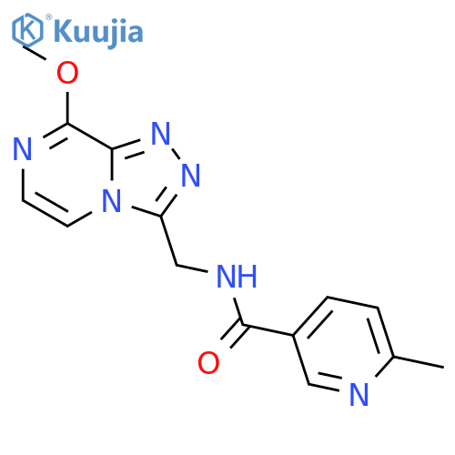 N-({8-methoxy-1,2,4triazolo4,3-apyrazin-3-yl}methyl)-6-methylpyridine-3-carboxamide structure