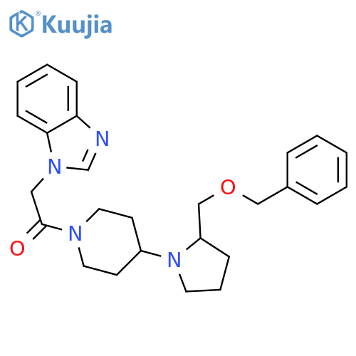 2-(1H-1,3-benzodiazol-1-yl)-1-(4-{2-[(benzyloxy)methyl]pyrrolidin-1-yl}piperidin-1-yl)ethan-1-one structure