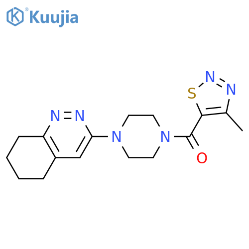 3-[4-(4-methyl-1,2,3-thiadiazole-5-carbonyl)piperazin-1-yl]-5,6,7,8-tetrahydrocinnoline structure
