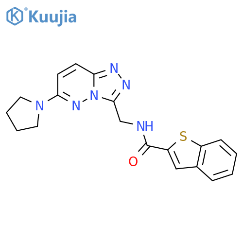 N-{6-(pyrrolidin-1-yl)-1,2,4triazolo4,3-bpyridazin-3-ylmethyl}-1-benzothiophene-2-carboxamide structure