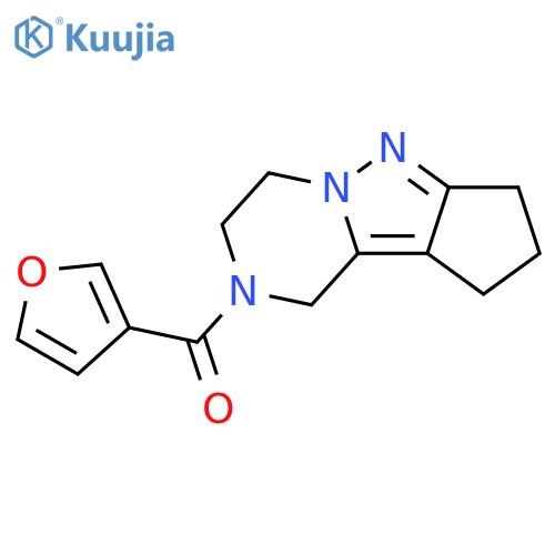 11-(furan-3-carbonyl)-7,8,11-triazatricyclo6.4.0.0^{2,6}dodeca-1,6-diene structure