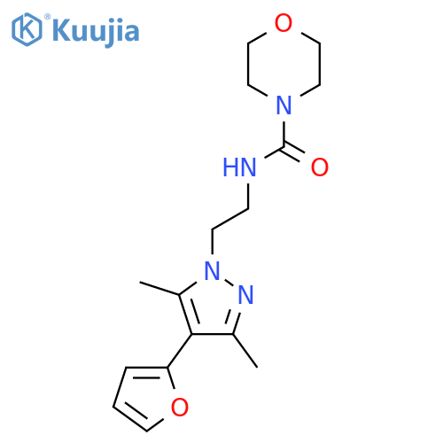 N-{2-[4-(furan-2-yl)-3,5-dimethyl-1H-pyrazol-1-yl]ethyl}morpholine-4-carboxamide structure