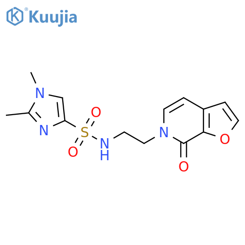 1,2-dimethyl-N-(2-{7-oxo-6H,7H-furo2,3-cpyridin-6-yl}ethyl)-1H-imidazole-4-sulfonamide structure