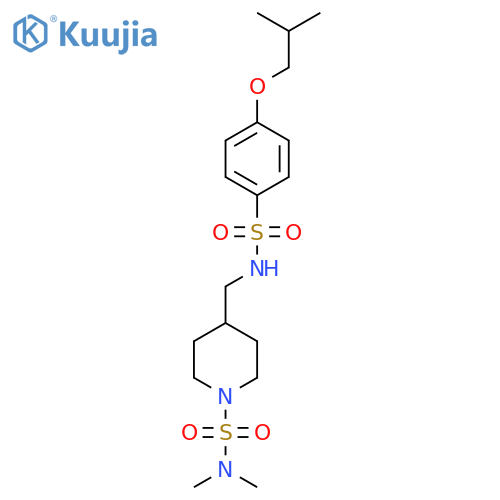 N,N-dimethyl-4-{[4-(2-methylpropoxy)benzenesulfonamido]methyl}piperidine-1-sulfonamide structure