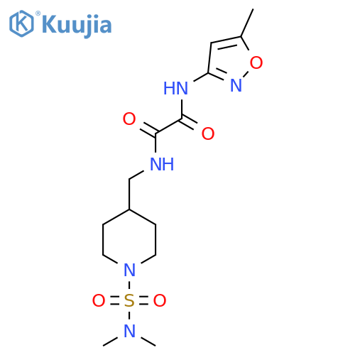 N'-{1-(dimethylsulfamoyl)piperidin-4-ylmethyl}-N-(5-methyl-1,2-oxazol-3-yl)ethanediamide structure