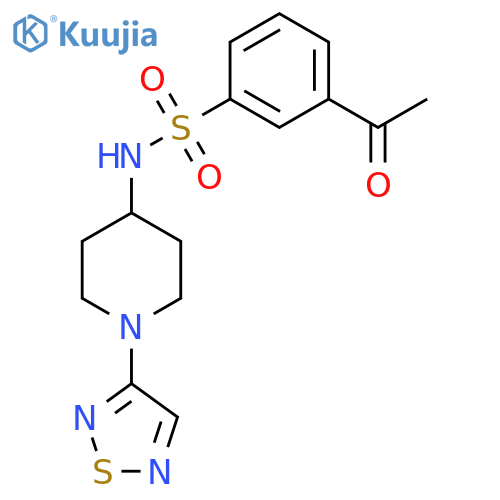 3-acetyl-N-1-(1,2,5-thiadiazol-3-yl)piperidin-4-ylbenzene-1-sulfonamide structure