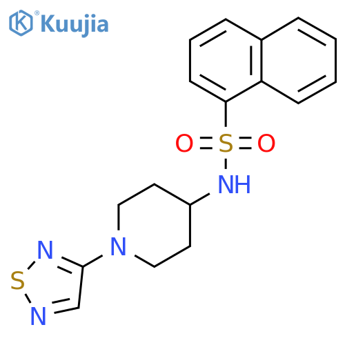 N-1-(1,2,5-thiadiazol-3-yl)piperidin-4-ylnaphthalene-1-sulfonamide structure