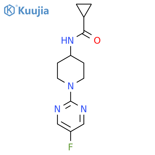 N-[1-(5-fluoropyrimidin-2-yl)piperidin-4-yl]cyclopropanecarboxamide structure