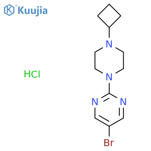 5-bromo-2-(4-cyclobutylpiperazin-1-yl)pyrimidine hydrochloride structure
