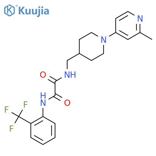 N1-((1-(2-methylpyridin-4-yl)piperidin-4-yl)methyl)-N2-(2-(trifluoromethyl)phenyl)oxalamide structure