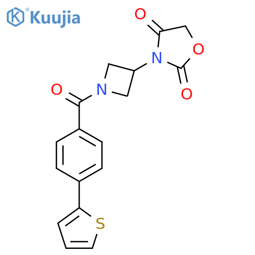 3-(1-(4-(Thiophen-2-yl)benzoyl)azetidin-3-yl)oxazolidine-2,4-dione structure
