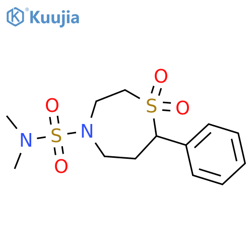 N,N-dimethyl-1,1-dioxo-7-phenyl-1lambda6,4-thiazepane-4-sulfonamide structure