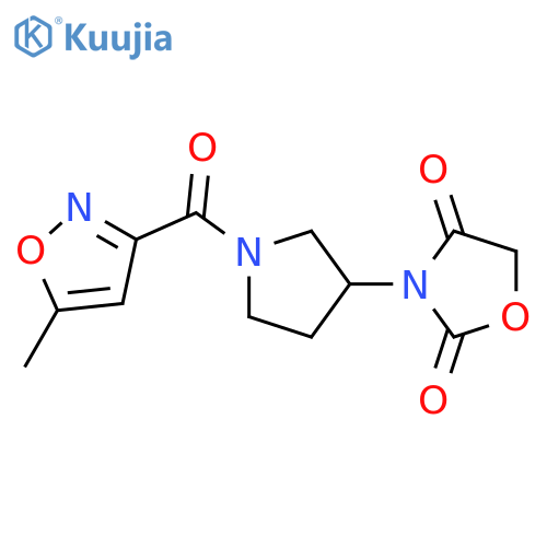 3-[1-(5-methyl-1,2-oxazole-3-carbonyl)pyrrolidin-3-yl]-1,3-oxazolidine-2,4-dione structure