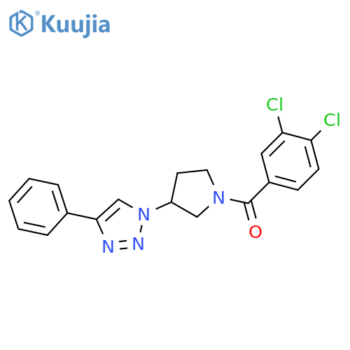 (3,4-dichlorophenyl)-[3-(4-phenyltriazol-1-yl)pyrrolidin-1-yl]methanone structure