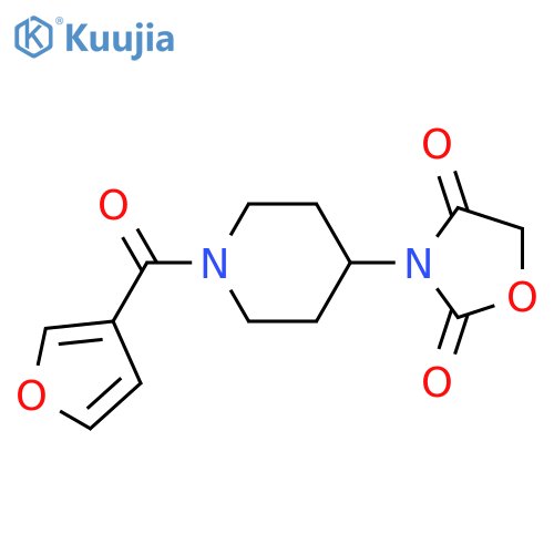 3-[1-(furan-3-carbonyl)piperidin-4-yl]-1,3-oxazolidine-2,4-dione structure