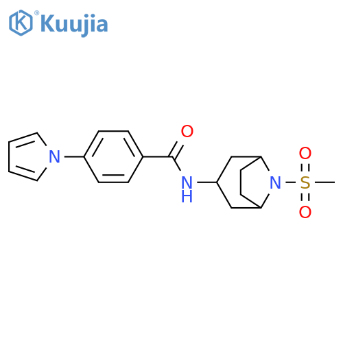 N-(8-methylsulfonyl-8-azabicyclo[3.2.1]octan-3-yl)-4-pyrrol-1-ylbenzamide structure