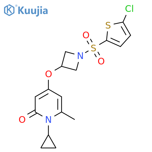 4-((1-((5-chlorothiophen-2-yl)sulfonyl)azetidin-3-yl)oxy)-1-cyclopropyl-6-methylpyridin-2(1H)-one structure