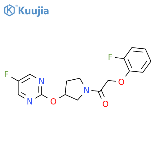 2-(2-Fluorophenoxy)-1-(3-((5-fluoropyrimidin-2-yl)oxy)pyrrolidin-1-yl)ethanone structure