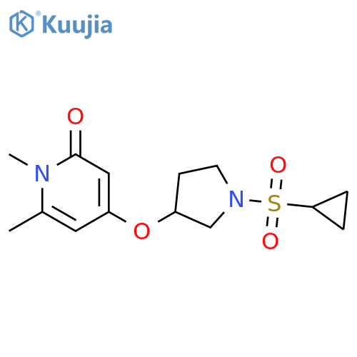 4-(1-cyclopropylsulfonylpyrrolidin-3-yl)oxy-1,6-dimethylpyridin-2-one structure