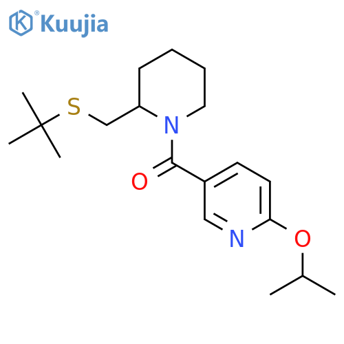5-{2-(tert-butylsulfanyl)methylpiperidine-1-carbonyl}-2-(propan-2-yloxy)pyridine structure