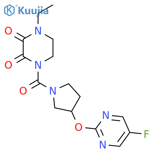 1-Ethyl-4-(3-((5-fluoropyrimidin-2-yl)oxy)pyrrolidine-1-carbonyl)piperazine-2,3-dione structure