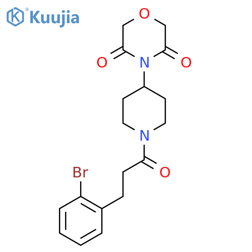 4-{1-3-(2-bromophenyl)propanoylpiperidin-4-yl}morpholine-3,5-dione structure