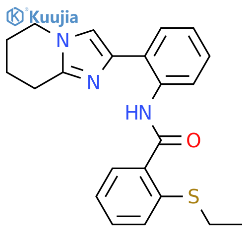 2-(ethylsulfanyl)-N-(2-{5H,6H,7H,8H-imidazo1,2-apyridin-2-yl}phenyl)benzamide structure