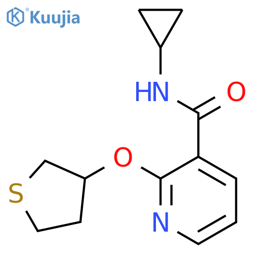 N-cyclopropyl-2-(thiolan-3-yloxy)pyridine-3-carboxamide structure