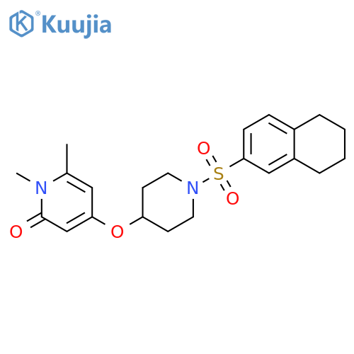 1,6-Dimethyl-4-[[1-[(5,6,7,8-tetrahydro-2-naphthalenyl)sulfonyl]-4-piperidinyl]oxy]-2(1H)-pyridinone structure