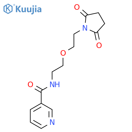 N-{2-2-(2,5-dioxopyrrolidin-1-yl)ethoxyethyl}pyridine-3-carboxamide structure