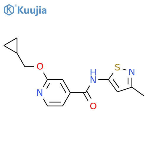 2-(cyclopropylmethoxy)-N-(3-methyl-1,2-thiazol-5-yl)pyridine-4-carboxamide structure