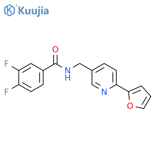 3,4-difluoro-N-{6-(furan-2-yl)pyridin-3-ylmethyl}benzamide structure