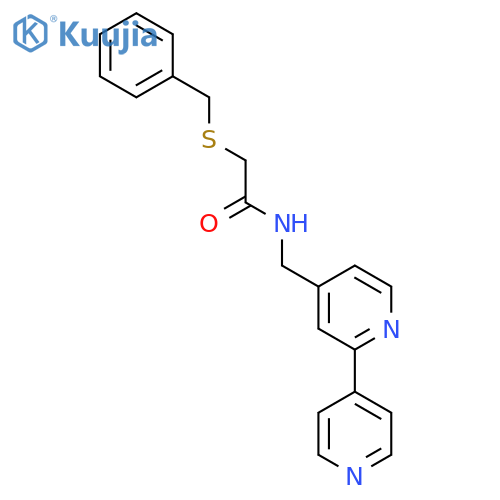 2-(benzylsulfanyl)-N-({2,4'-bipyridine-4-yl}methyl)acetamide structure
