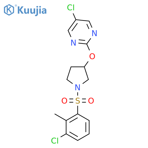 5-chloro-2-{1-(3-chloro-2-methylbenzenesulfonyl)pyrrolidin-3-yloxy}pyrimidine structure
