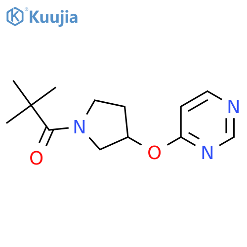 2,2-Dimethyl-1-(3-(pyrimidin-4-yloxy)pyrrolidin-1-yl)propan-1-one structure