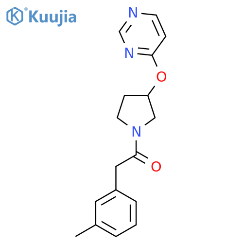 1-(3-(Pyrimidin-4-yloxy)pyrrolidin-1-yl)-2-(m-tolyl)ethanone structure