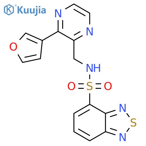 N-{3-(furan-3-yl)pyrazin-2-ylmethyl}-2,1,3-benzothiadiazole-4-sulfonamide structure