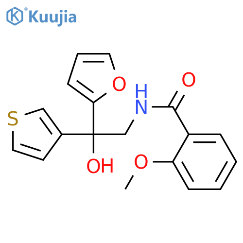 N-2-(furan-2-yl)-2-hydroxy-2-(thiophen-3-yl)ethyl-2-methoxybenzamide structure