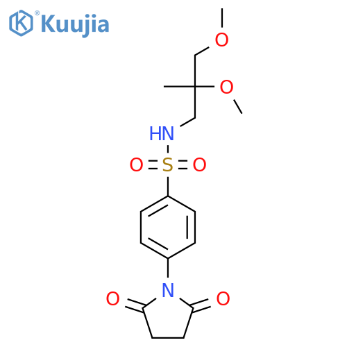 N-(2,3-dimethoxy-2-methylpropyl)-4-(2,5-dioxopyrrolidin-1-yl)benzene-1-sulfonamide structure
