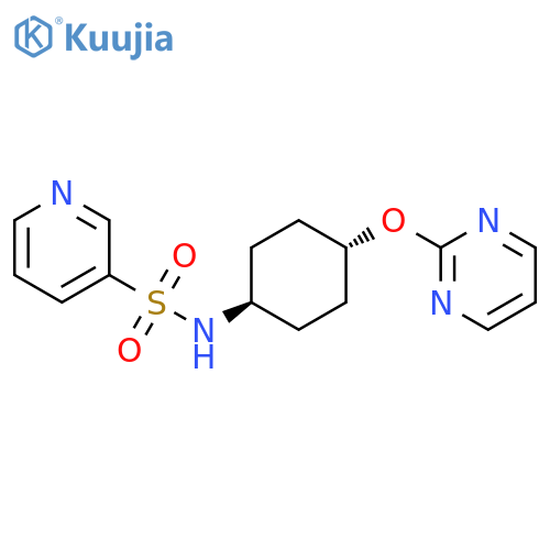 N-[(1r,4r)-4-(pyrimidin-2-yloxy)cyclohexyl]pyridine-3-sulfonamide structure