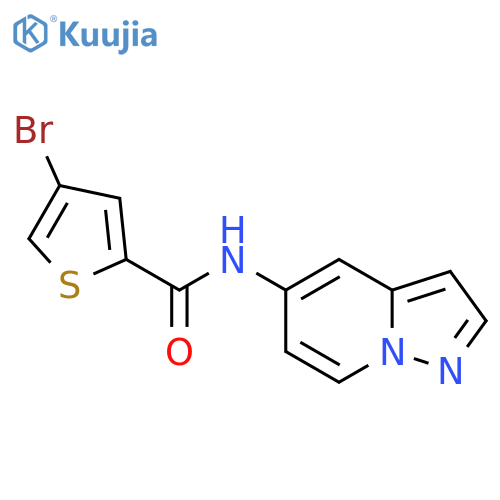 4-bromo-N-{pyrazolo[1,5-a]pyridin-5-yl}thiophene-2-carboxamide structure