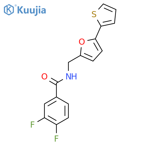 3,4-difluoro-N-{5-(thiophen-2-yl)furan-2-ylmethyl}benzamide structure