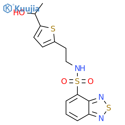 N-{2-[5-(1-hydroxyethyl)thiophen-2-yl]ethyl}-2,1,3-benzothiadiazole-4-sulfonamide structure