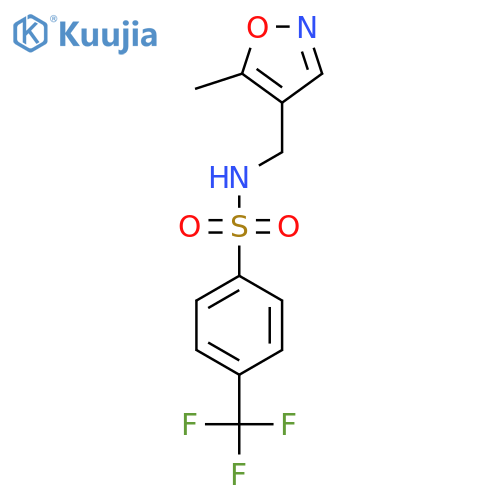 N-[(5-methyl-1,2-oxazol-4-yl)methyl]-4-(trifluoromethyl)benzene-1-sulfonamide structure