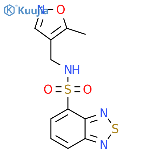 N-(5-methyl-1,2-oxazol-4-yl)methyl-2,1,3-benzothiadiazole-4-sulfonamide structure
