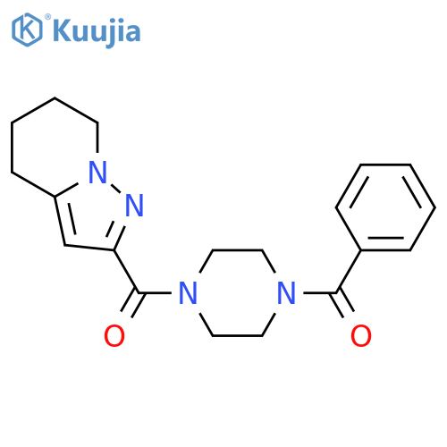1-benzoyl-4-{4H,5H,6H,7H-pyrazolo[1,5-a]pyridine-2-carbonyl}piperazine structure